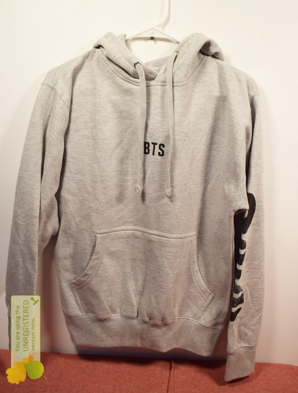 BTS Women's Clothing Pullover Hoodie Gray XS